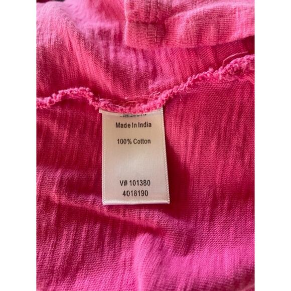 Coldwater Creek Size 2X Women's Pullover Pink Knit Top V-Neck 100% Cotton - Picture 5 of 5